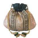 Pearl Indian Potli Bag Gold
